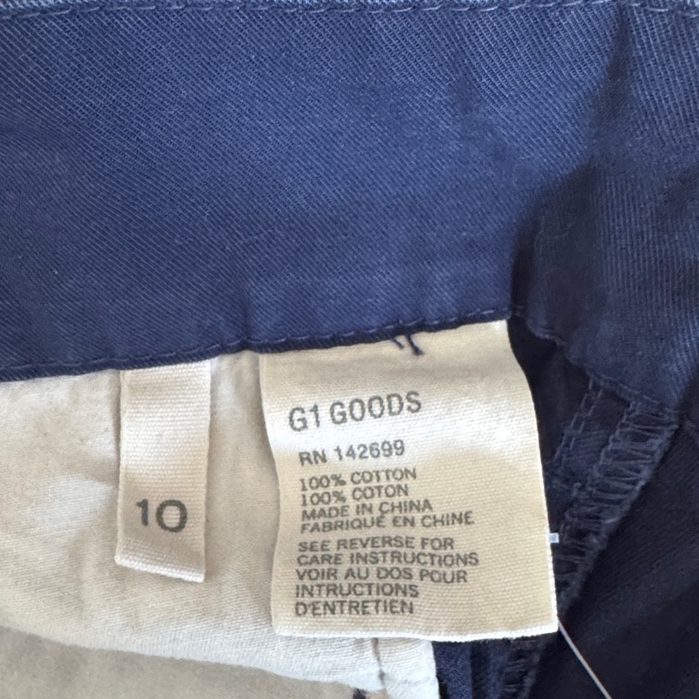 G1 Paper Twill Dark Blue Flat Front Shorts - Picture 5 of 5